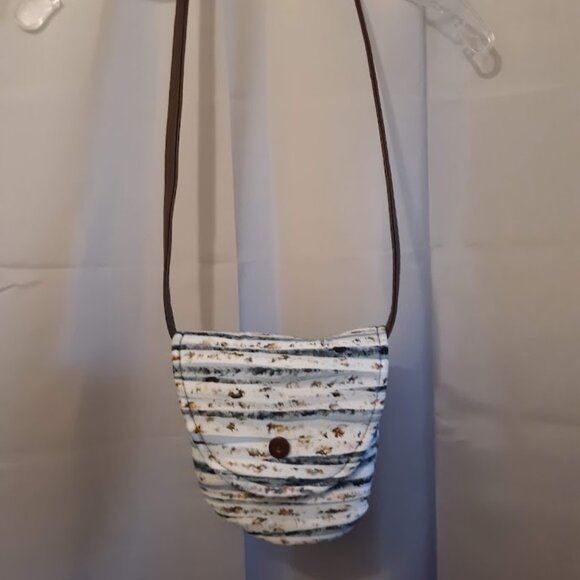 New Southwestern Western Purse Aspen Wood Tree print Blue Brown Wht bag Flap top - Picture 2 of 8